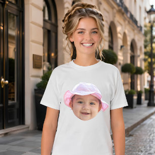 Benutzerdefiniertes Baby-Foto, Baby-Foto-Gesicht T-Shirt