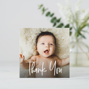 Benutzerdefiniertes Baby-Foto für überlagerten Tex Dankeskarte