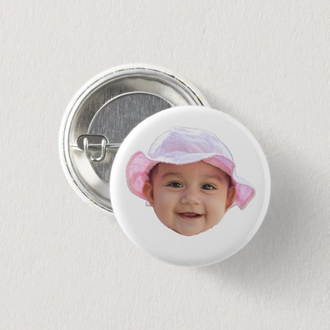 Benutzerdefiniertes Baby-Foto-Gesicht Button (Vorne & Hinten)