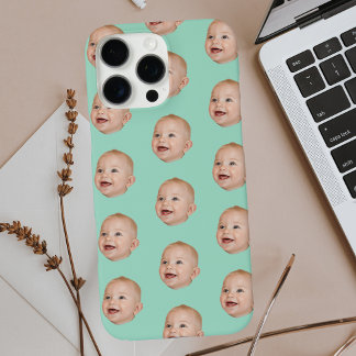 Benutzerdefiniertes Baby-Gesichtsmuster Personalis iPhone 16 Pro Max Hülle