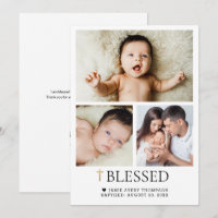Benutzerdefiniertes Baby-Tauf-Foto Gold Kreuz Gese