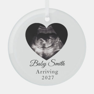 Benutzerdefiniertes Baby-Ultraschall-Schwangerscha Ornament Aus Glas