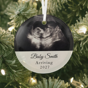 Benutzerdefiniertes Baby-Ultraschall-Schwangerscha Ornament Aus Glas