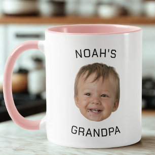 Benutzerdefiniertes Babygesicht Foto Opa Tasse