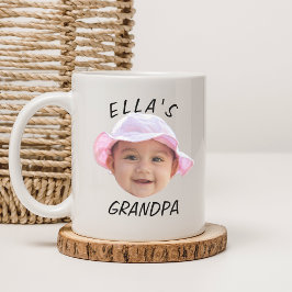 Benutzerdefiniertes Babygesicht Foto Text Opa Kaffeetasse