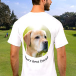 Benutzerdefiniertes Back-Foto und Personalisierter T-Shirt<br><div class="desc">Laden Sie ein Foto hoch, passen Sie den Text an und erstellen Sie ganz einfach Ihren personalisierten Foto-T - Shirt. Klicken Sie auf ENTWURF BEARBEITEN, um die Textfarbe zu ändern. Sie können dieses Design auf anderen Zazzle-Produkten übertragen und an die meisten Zazzle-Produkte anpassen. Standard Studio-Designs werden in hochauflösender Grafik für...</div>