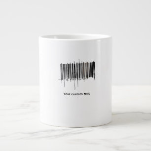 Benutzerdefiniertes Barcode-Textdesign Jumbo-Tasse