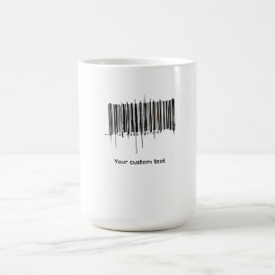 Benutzerdefiniertes Barcode-Textdesign Kaffeetasse