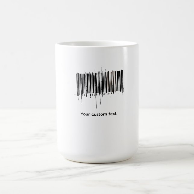 Benutzerdefiniertes Barcode-Textdesign Kaffeetasse (Mittel)