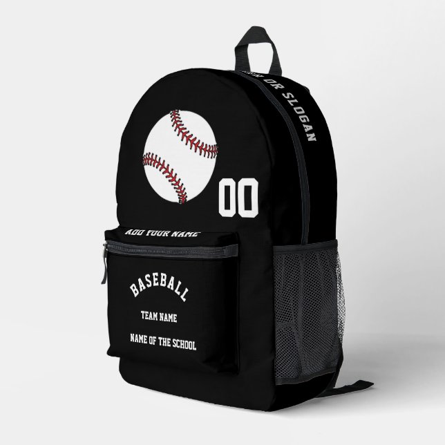 Benutzerdefiniertes Baseball-Backpack - Personalis Bedruckter Rucksack (Rückseitige Ecke Rechts)