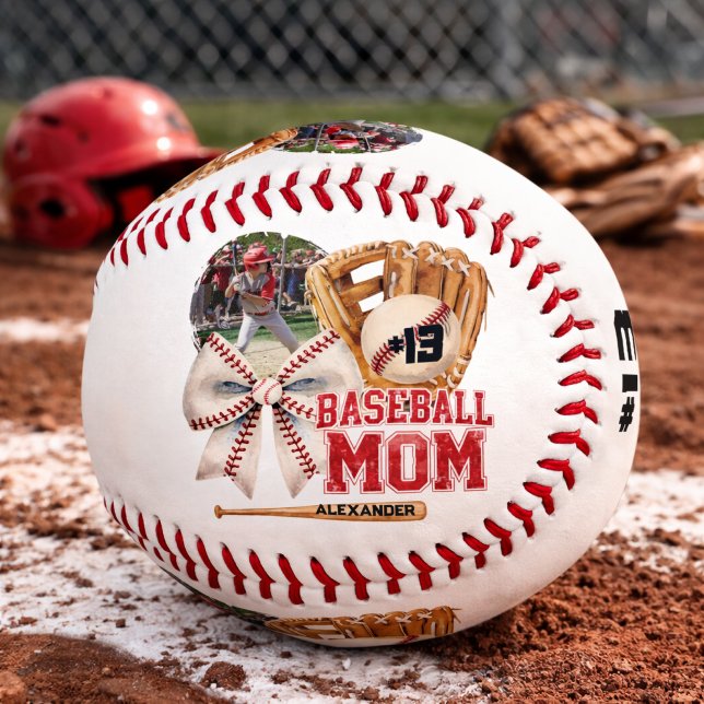 Benutzerdefiniertes Baseball-Mama-Photo-Name Baseball (Von Creator hochgeladen)