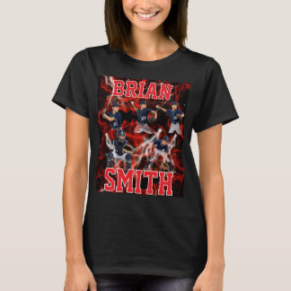 Benutzerdefiniertes Baseball-Mom-Spieler-Foto-Name T-Shirt