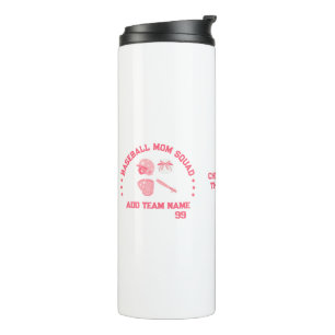 Benutzerdefiniertes Baseball-Mom-Squad-Thermal-Tum Thermosbecher