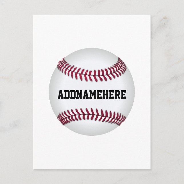 Benutzerdefiniertes Baseball Postkarte (Vorderseite)