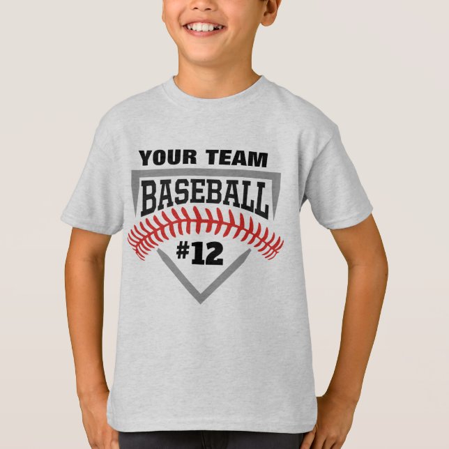 Benutzerdefiniertes Baseball-Team Kids Shirt Baseb (Vorderseite)