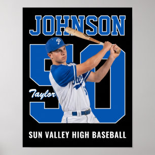 Benutzerdefiniertes Baseball-Trikot mit Foto und R Poster