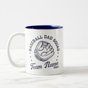 Benutzerdefiniertes Baseball-Vater-Quadrat mit Tea Zweifarbige Tasse