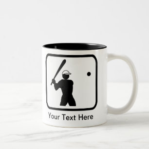 Benutzerdefiniertes Baseballer-Logo Zweifarbige Tasse