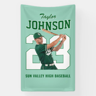 Benutzerdefiniertes Baseballspieler-Nummern-Foto f Banner