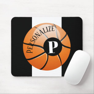 Benutzerdefiniertes Basketball Baller Name Initial Mousepad