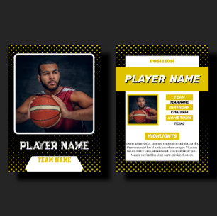 Benutzerdefiniertes Basketball-Sammelkarten-Spiele Telefonnummerkarte