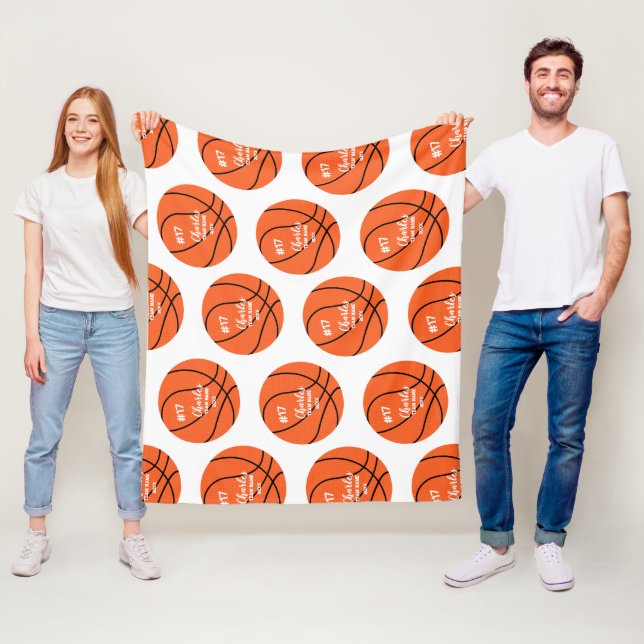 Benutzerdefiniertes Basketball-Spielername Jahr Fleecedecke (Beispiel)