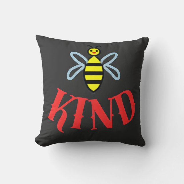 Benutzerdefiniertes Bee Kind Personalisiertes Gesc Kissen (Vorderseite)