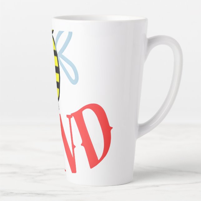 Benutzerdefiniertes Bee Kind Personalisiertes Gesc Milchtasse (Rechts)