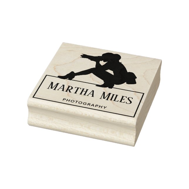 Benutzerdefiniertes Berufliches Fotologo mit Namen Gummistempel (Stempel)