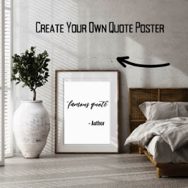 Benutzerdefiniertes, berühmtes Zitat-Einfaches Pos Poster