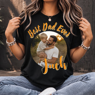 Benutzerdefiniertes Best Dad Ever Foto Benutzerdef T-Shirt