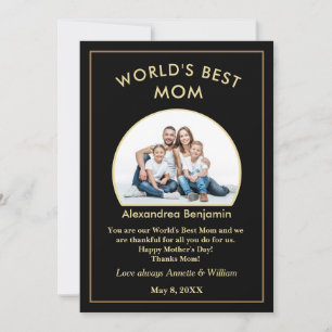 Benutzerdefiniertes Bestes Mama Mutter Familie Fot Mitteilungskarte