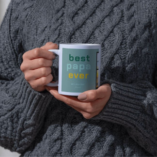Benutzerdefiniertes Bestes Papa-Framework mit herz Kaffeetasse