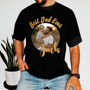 Benutzerdefiniertes Bestes Vater Aller Zeiten Foto T-Shirt