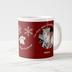 Benutzerdefiniertes Bestes Weihnachtsgeschenk Katz Jumbo-Tasse