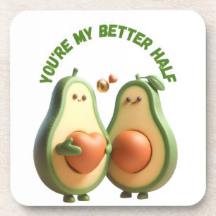 Benutzerdefiniertes Better Half Avocado Propose Da Getränkeuntersetzer