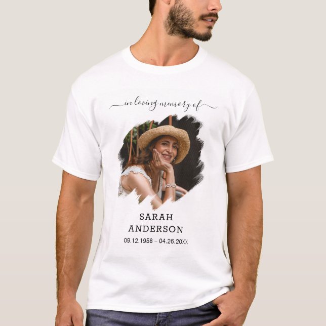 Benutzerdefiniertes Bild-Erinnerungsshirt Name Dat T-Shirt (Vorderseite)
