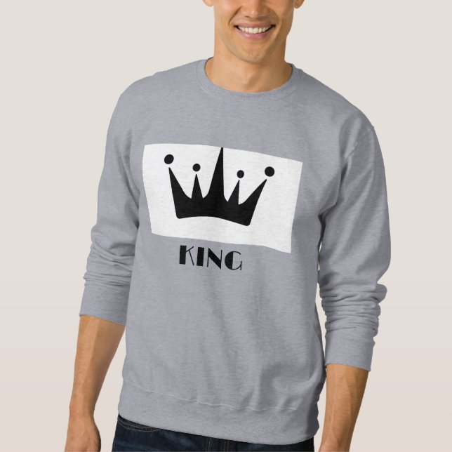 Benutzerdefiniertes Bild mit schwarzem Kronenbild  Sweatshirt (Vorderseite)