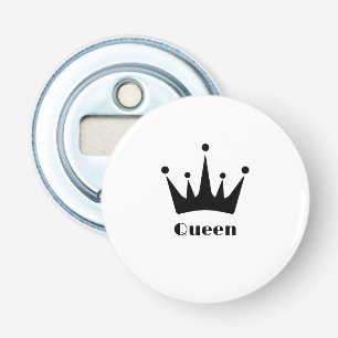 Benutzerdefiniertes Bild mit schwarzem Queen-Text Flaschenöffner