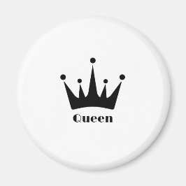 Benutzerdefiniertes Bild mit schwarzem Queen-Text Magnet