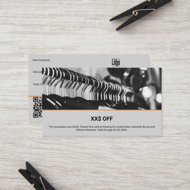 Benutzerdefiniertes Bild - Neue Kundenanrufbelohnu Empfehlungskarte (Vorderseite/Rückseite Beispiel)