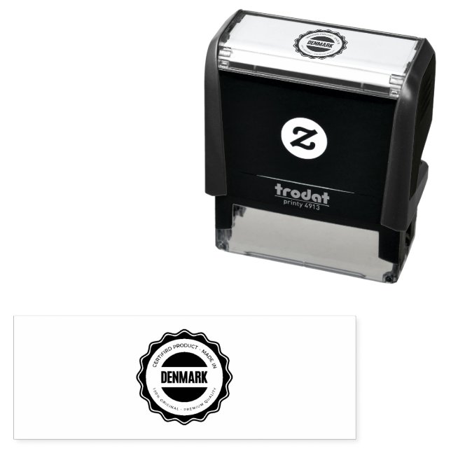 Benutzerdefiniertes Bild oder Logo mit Schwarzweiß Permastempel (Beispiel)