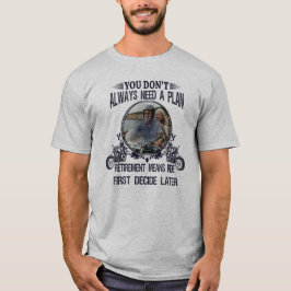 Benutzerdefiniertes Bild vom Rentner-Biker-Vater T-Shirt