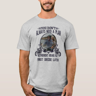Benutzerdefiniertes Bild vom Rentner-Biker-Vater T-Shirt