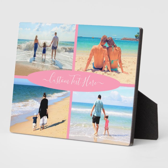 Benutzerdefiniertes BildCollage Text Plaque - Lieb Fotoplatte (Seite)