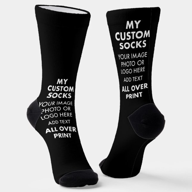 Benutzerdefiniertes BLACK über die Premium Socken  (Gewinkelt)