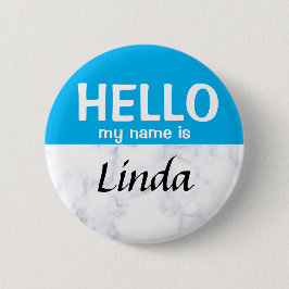 Benutzerdefiniertes Blau - Mein Name ist Vorlagenr Button