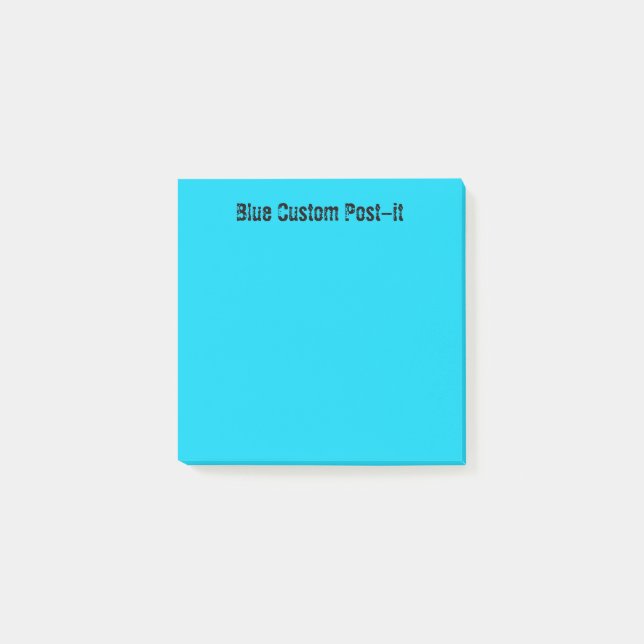Benutzerdefiniertes Blau Post-it Klebezettel (Vorderseite)