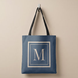 Benutzerdefiniertes Blau & Vanille-Rahmen-Monogram