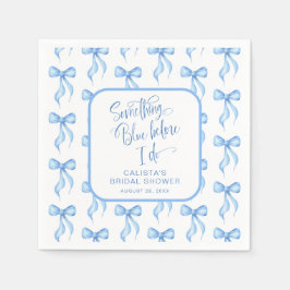 Benutzerdefiniertes Blau vor dem Brautparty Serviette